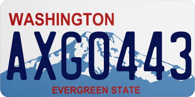WA license plate AXG0443