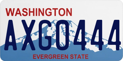 WA license plate AXG0444