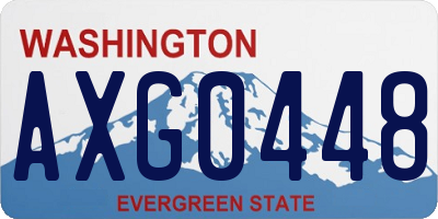 WA license plate AXG0448