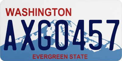 WA license plate AXG0457