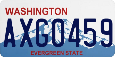 WA license plate AXG0459