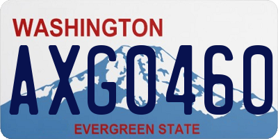 WA license plate AXG0460