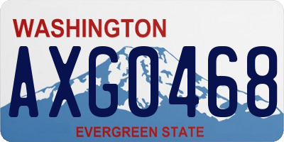 WA license plate AXG0468