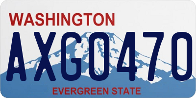 WA license plate AXG0470