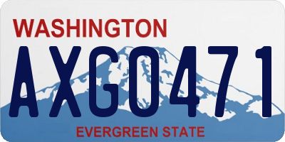 WA license plate AXG0471