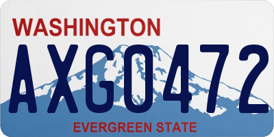 WA license plate AXG0472