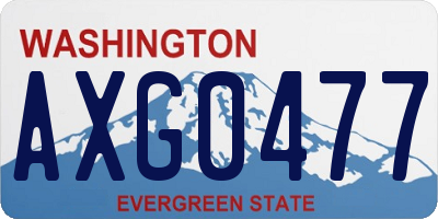 WA license plate AXG0477