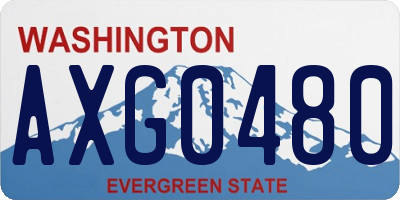 WA license plate AXG0480