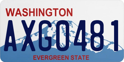 WA license plate AXG0481