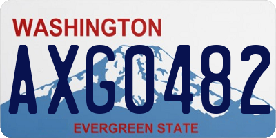 WA license plate AXG0482