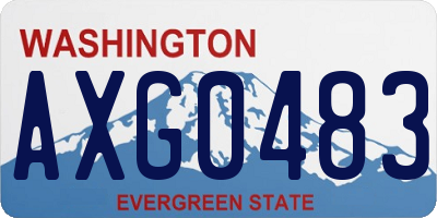 WA license plate AXG0483