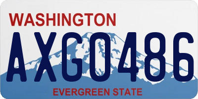 WA license plate AXG0486