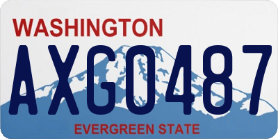 WA license plate AXG0487