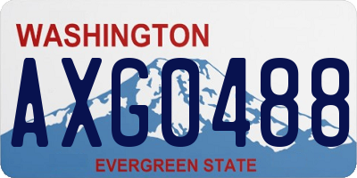 WA license plate AXG0488