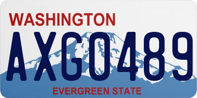 WA license plate AXG0489