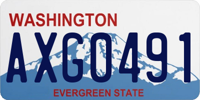 WA license plate AXG0491