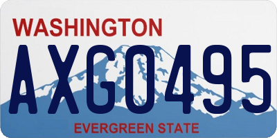 WA license plate AXG0495