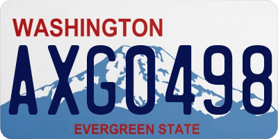 WA license plate AXG0498