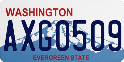 WA license plate AXG0509