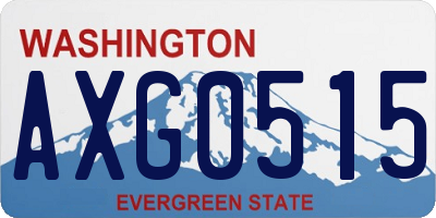 WA license plate AXG0515
