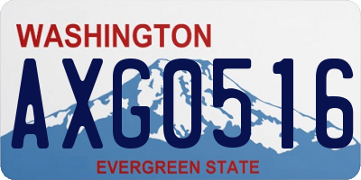 WA license plate AXG0516
