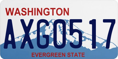 WA license plate AXG0517