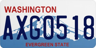 WA license plate AXG0518
