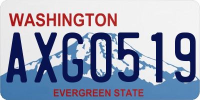 WA license plate AXG0519