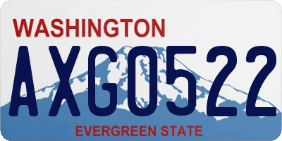 WA license plate AXG0522