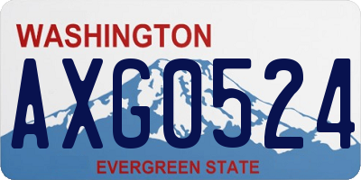 WA license plate AXG0524
