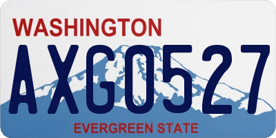 WA license plate AXG0527
