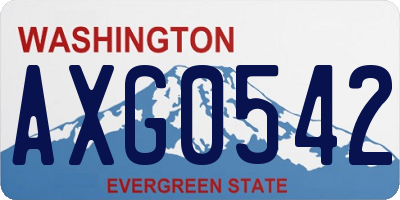 WA license plate AXG0542