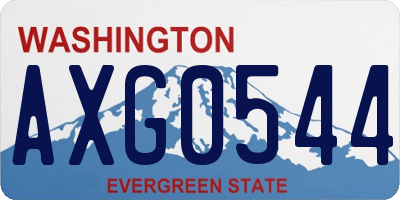 WA license plate AXG0544