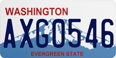 WA license plate AXG0546