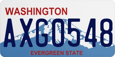 WA license plate AXG0548