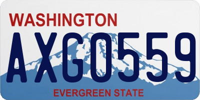 WA license plate AXG0559