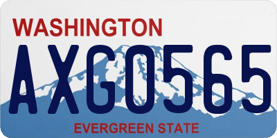 WA license plate AXG0565