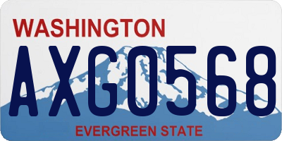 WA license plate AXG0568
