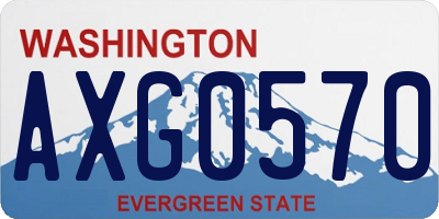 WA license plate AXG0570