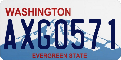 WA license plate AXG0571