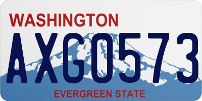 WA license plate AXG0573