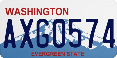 WA license plate AXG0574