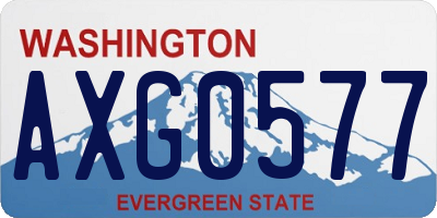 WA license plate AXG0577