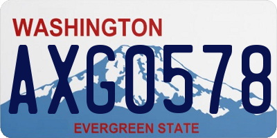 WA license plate AXG0578