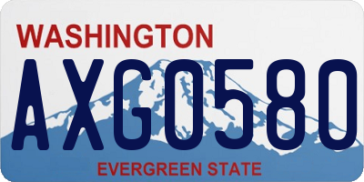 WA license plate AXG0580