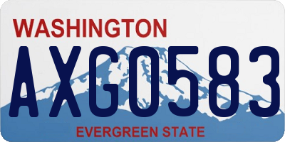 WA license plate AXG0583