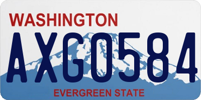 WA license plate AXG0584