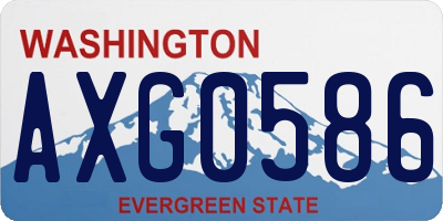 WA license plate AXG0586