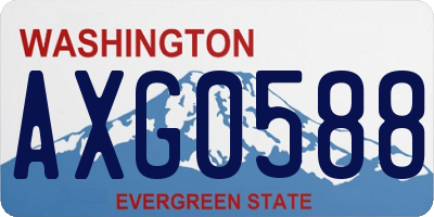 WA license plate AXG0588