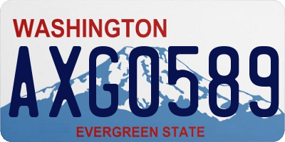 WA license plate AXG0589